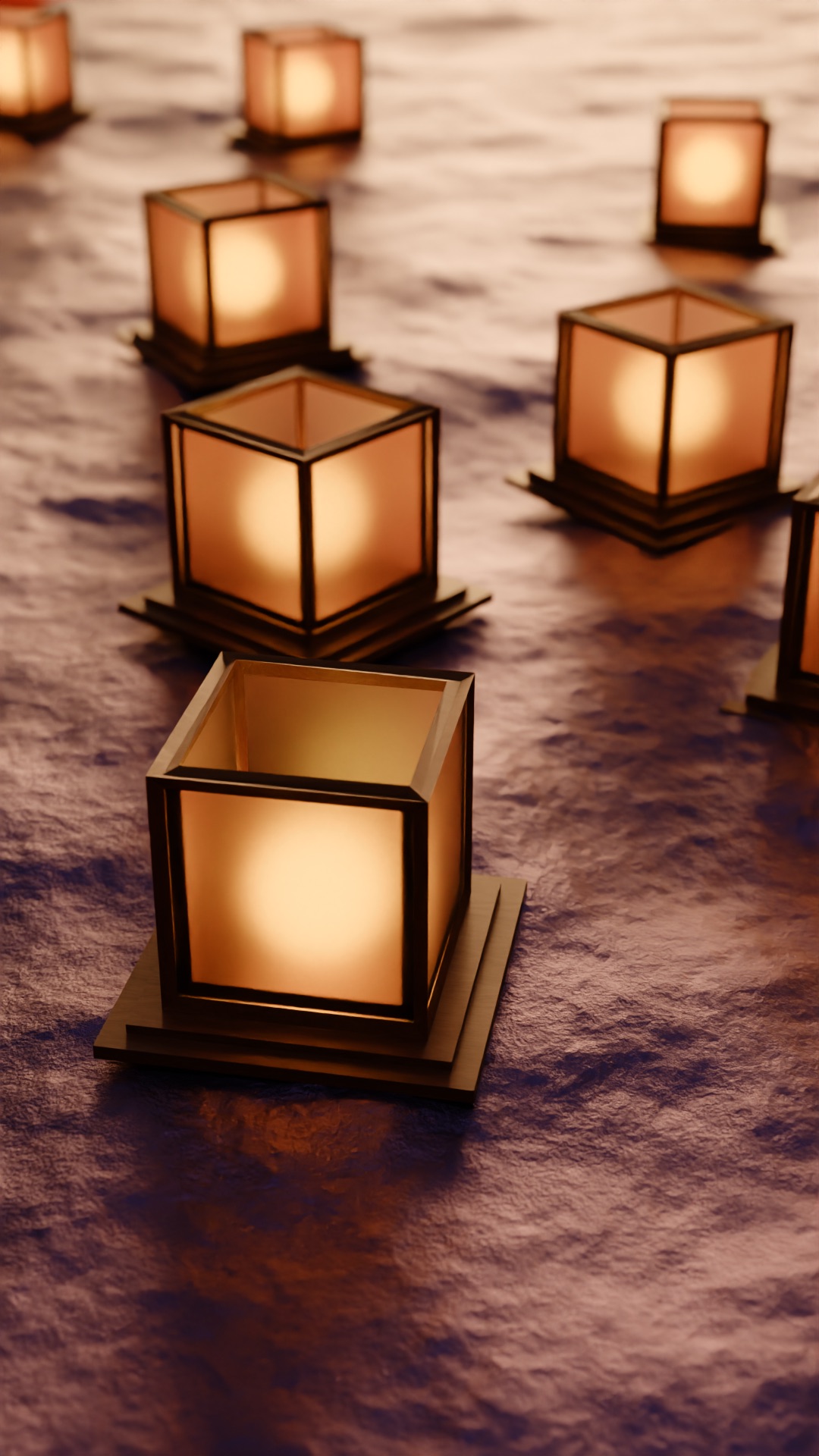 Realistic Lanterns Phone Background preview