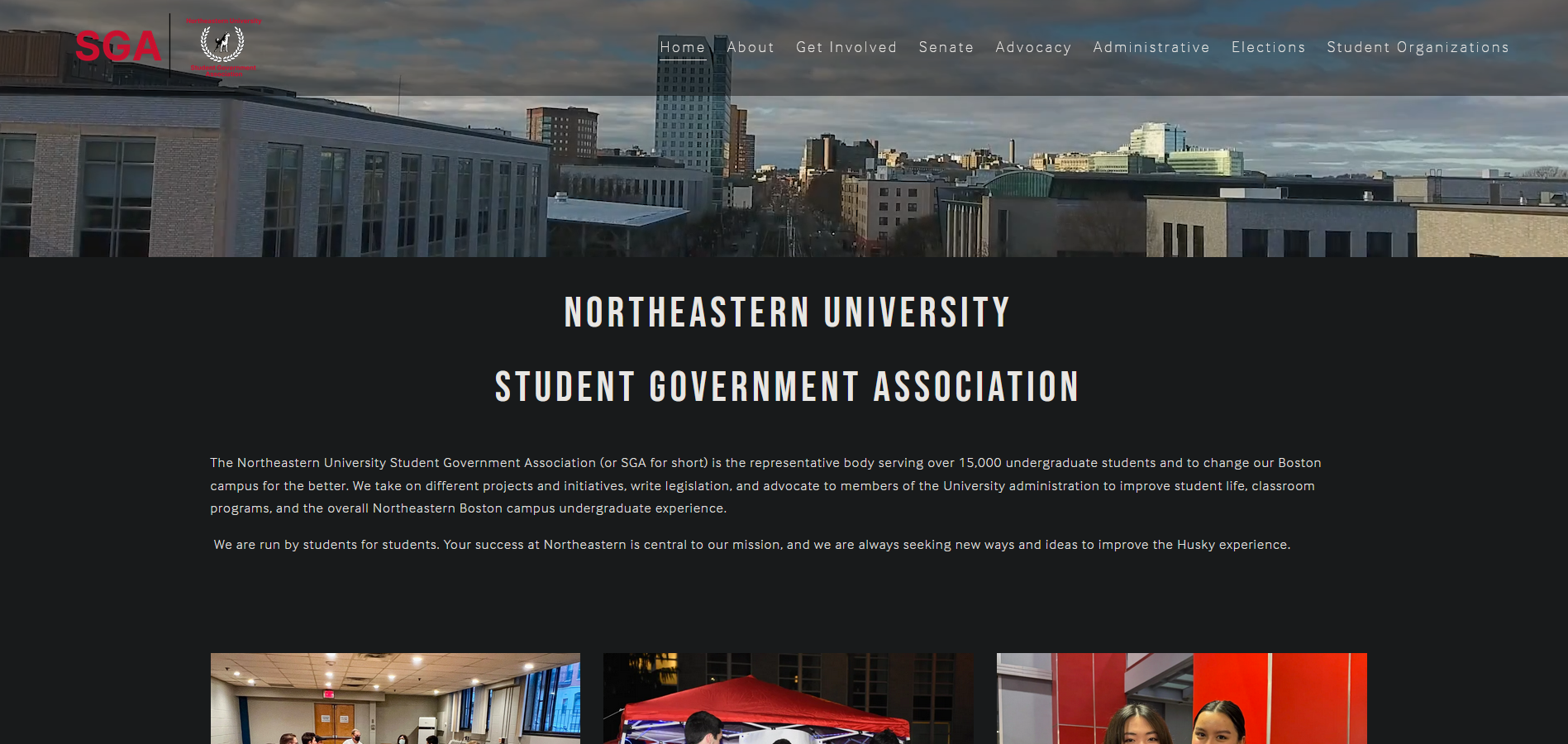 SGA Website CMS preview